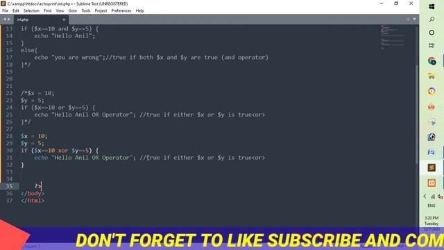 PHP Logic Operators |AND OR XOR NOT | PART-11 смотреть онлайн