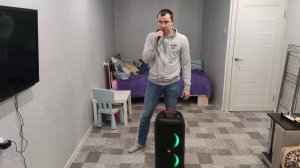 Режим караоке JBL Partybox 310 микрофон Sony vf120 настройка голос качество тест звука