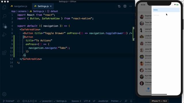 Navigating Between Different Navigators | Master React Navigation v5 смотреть онлайн