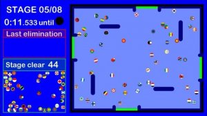 Escape from the black #10  ～220 countries elimination marble race game in algodoo～ | Marble Factory