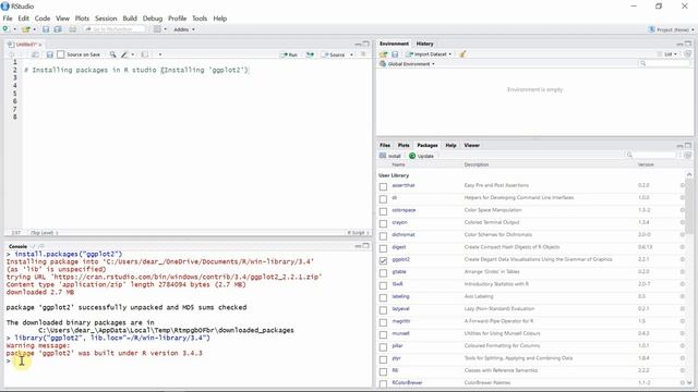 How To Install Packages In R Studio ?? How To Install Ggplot2 In R Studio ??