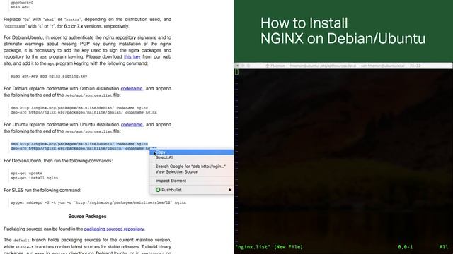 How to Install NGINX on Debian and Ubuntu смотреть онлайн