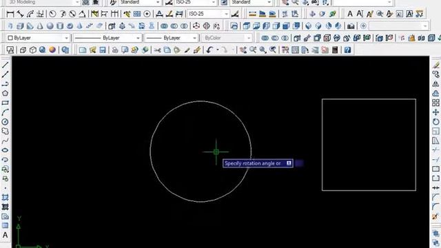 How to use the rotate commandes in AutoCAD 2007 смотреть онлайн