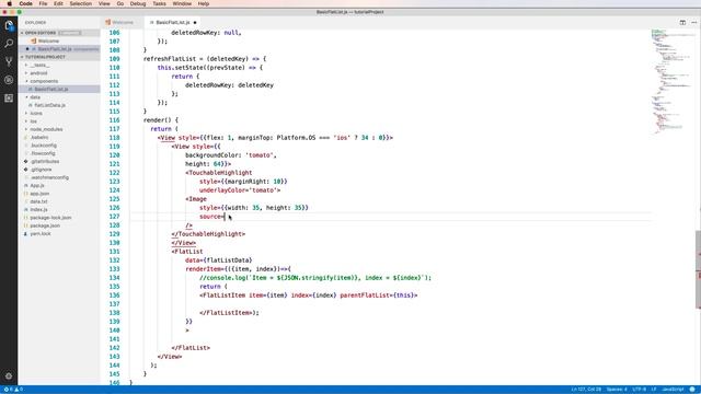 20-FlatList#4.Layout a View and Button above FlatList смотреть онлайн