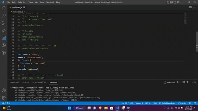 Difference between Var, Let & Const #javascript смотреть онлайн