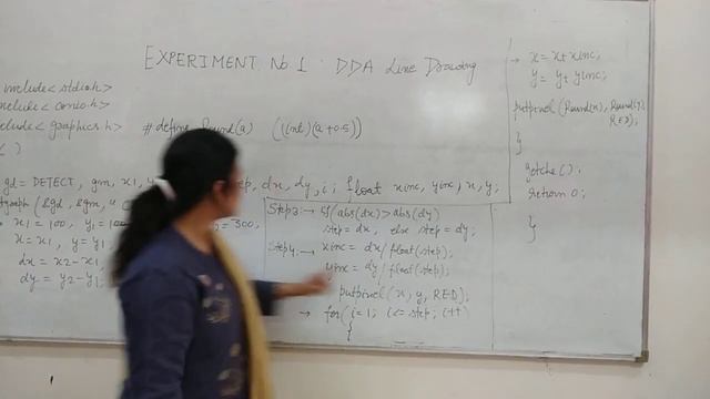 Implementation of DDA Line drawing algorithm in C language смотреть онлайн