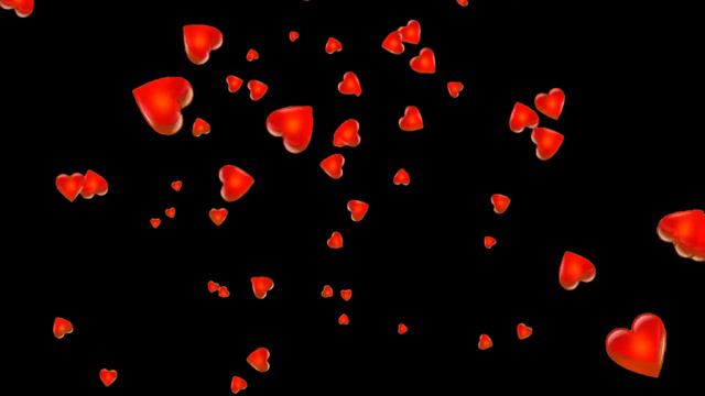 Футаж Сердечки красные смотреть онлайн