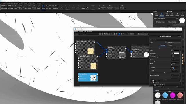 Procedural Textures In Keyshot. Painted Wood