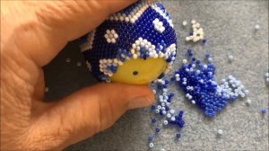 (113)  Как оплести бисером яйцо.Мозаичное плетение.Подарок на Пасху.Донышко ч.3