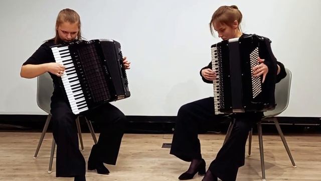 "Менуэт" Клод Дебюсси и "Вакханалия" Камиль Сен-Санс - Татарина Анастасия и Гавва Ксения. смотреть онлайн