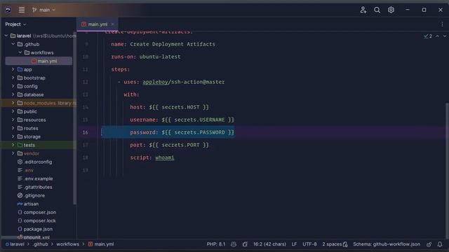 15. Building Laravel project using GitHub Actions (Deploy Laravel and Vue Project with Linux Server смотреть онлайн