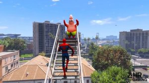GTA 5 Water Ragdolls Spiderman vs SpongeBob Jumps/Fails #117 (Euphoria physics Funny Moments)