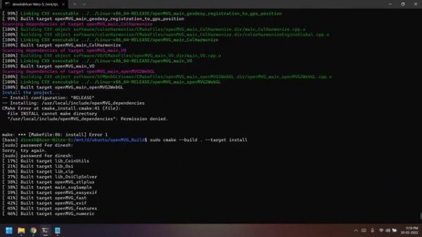 Installation of Open Source Photogrammetry: OpenSFM, OpenMVG and OpenMVS on CUDA WSL | Part 2
