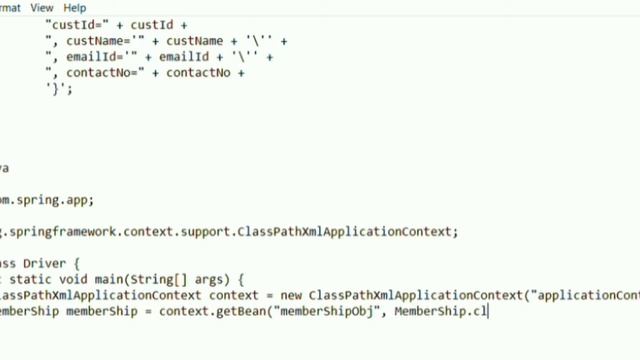 Construction Injection Java Program смотреть онлайн