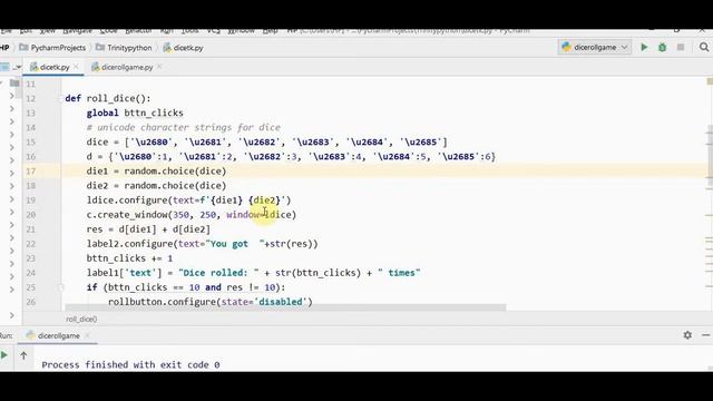 Dice roll game using python tkinter смотреть онлайн
