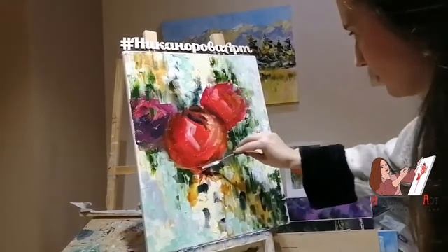 Как нарисовать гранат маслом смотреть онлайн