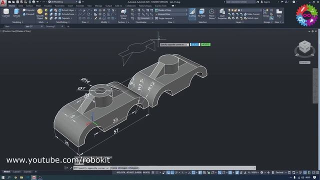 Autocad 3 Boyutlu Çizim #15 (Seperate, Convert to Surface, Convert to Solid ) смотреть онлайн
