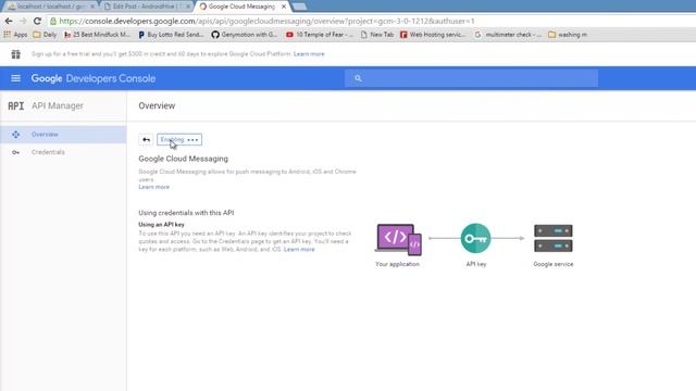 Obtaining Google Cloud Messaging API Key смотреть онлайн