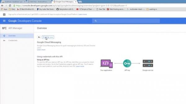 Obtaining Google Cloud Messaging API Key