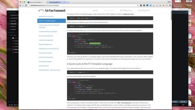 Fatfree PHP Framework Tutorial - 3 смотреть онлайн