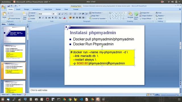 Docker 04 : Cara Menjalankan Mariadb,phpmyadmin, nginxphp dengan menggunakan docker #dockertutorial смотреть онлайн
