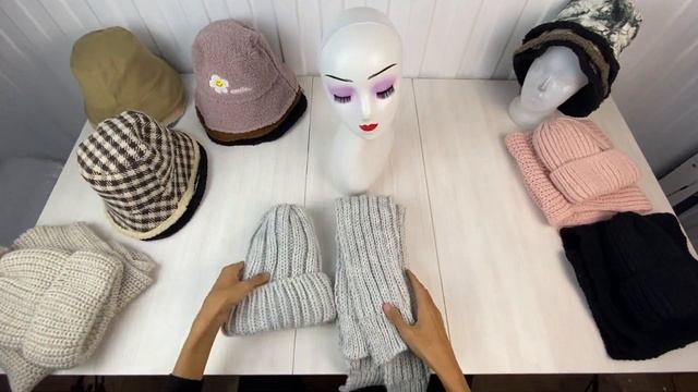 Женские комплекты, шапка со снудом и шарфом - оптом и в розницу - Казахстан - Алматы смотреть онлайн