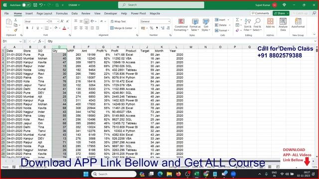 Day-3 - Dashboard with Excel Course with sujeet sir смотреть онлайн