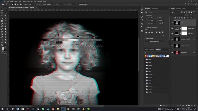 How to Create a Portrait Glitch Effect in Photoshop - Portrait effect Photoshop cc21 | Chintan Edit смотреть онлайн
