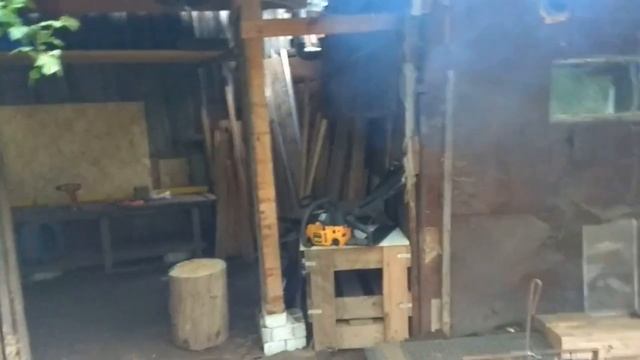 Строим навес у сарая, Навес из того что есть. смотреть онлайн