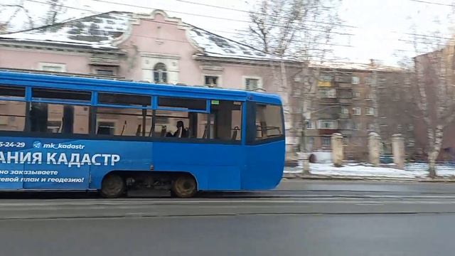 Трамвай 71-619А [№247] по 6 маршруту смотреть онлайн