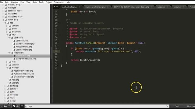 API tutorial for Beginners step by step - 11 - Token Based Authentication With Lumen смотреть онлайн