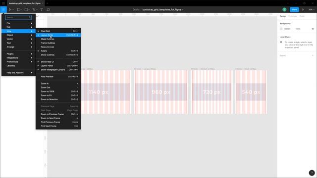 Линейки, сетка и направляющие в Figma смотреть онлайн