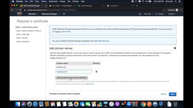 Provision Certificate - Create Custom Domain name with API Gateway p1 смотреть онлайн