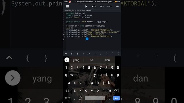 program faktorial java di hp android смотреть онлайн