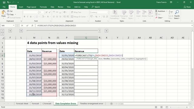 Errors in forecasting functions in Excel смотреть онлайн