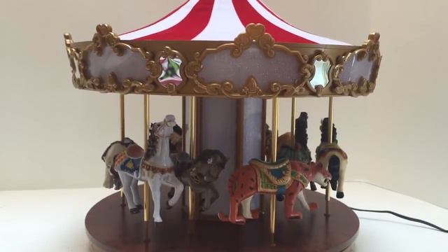 Mr. Christmas Shimmering Musical Light Up Merry Go Round Carousel смотреть онлайн