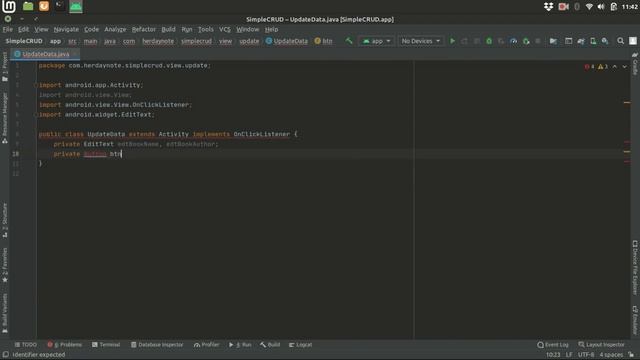 How to Make CRUD App in Android Studio (Java) Using SQLite Part 4 - Update Data смотреть онлайн