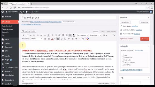 [Wordpress For DUMMIES] Lezione di base #1 - Gli articoli смотреть онлайн