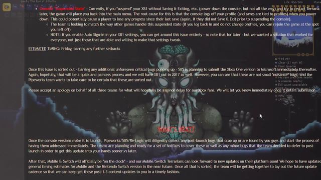 Terraria 1.3 Console Update Coming Before 2018! Release Date News смотреть онлайн