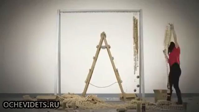 Портрет Джеки Чана из палочек. смотреть онлайн