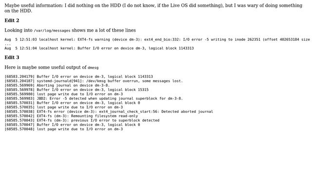 Unix & Linux: CentOS 7 Live - Read-only file system error смотреть онлайн