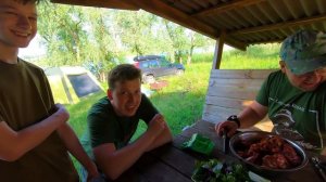 Часть 1. Оторвались с сыном по трофейным карпам! Рыбалка с ночевкой с Серегой карпятником!