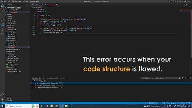 Fixing - Unexpected indentation Pylance | Python Error | VScode смотреть онлайн