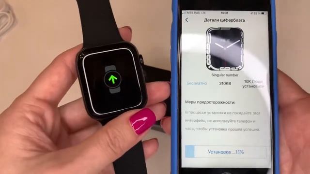 M26 Pro обзор Смарт часов ⌚️  лучшая копия Apple Watch 6   настройка на телефон Android IOS
