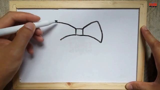 How to Draw a Hair Bow Outline Drawing Step by Step - Cheer Bow Easy Sketch смотреть онлайн