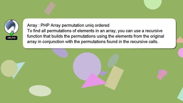 Array : PHP Array permutation uniq ordered смотреть онлайн