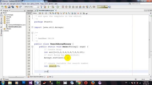 How to Performing Binary Search on Java int Array in Java Netbeans смотреть онлайн