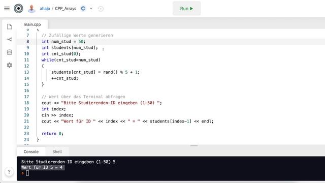 Arrays mit Variablen verwalten | Programmieren mit C++ смотреть онлайн
