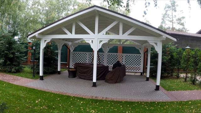 Навес-беседка ЭДЕМ-2. Видеообзор деталей. Московские Навесы. смотреть онлайн