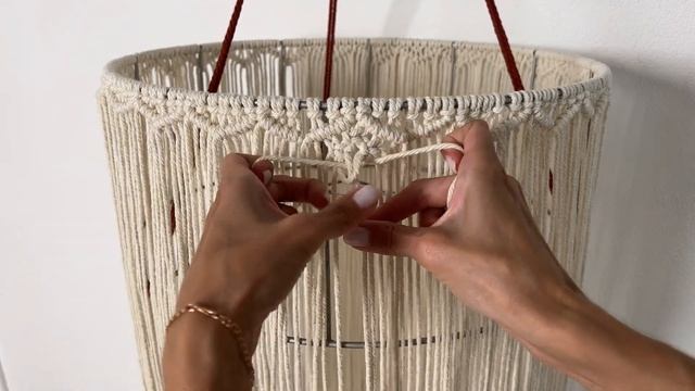 Macrame Lampshade Chandelier Abajur Lampenschirm Luminária DIY смотреть онлайн